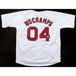 Red Sox 2004 Champions Jersey Signed by 10 (Beckett)XL